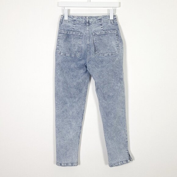 Sundance Blue & White Railroad Stripe Straight Leg Jeans - Picture 7 of 9